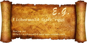 Eichenwald Györgyi névjegykártya